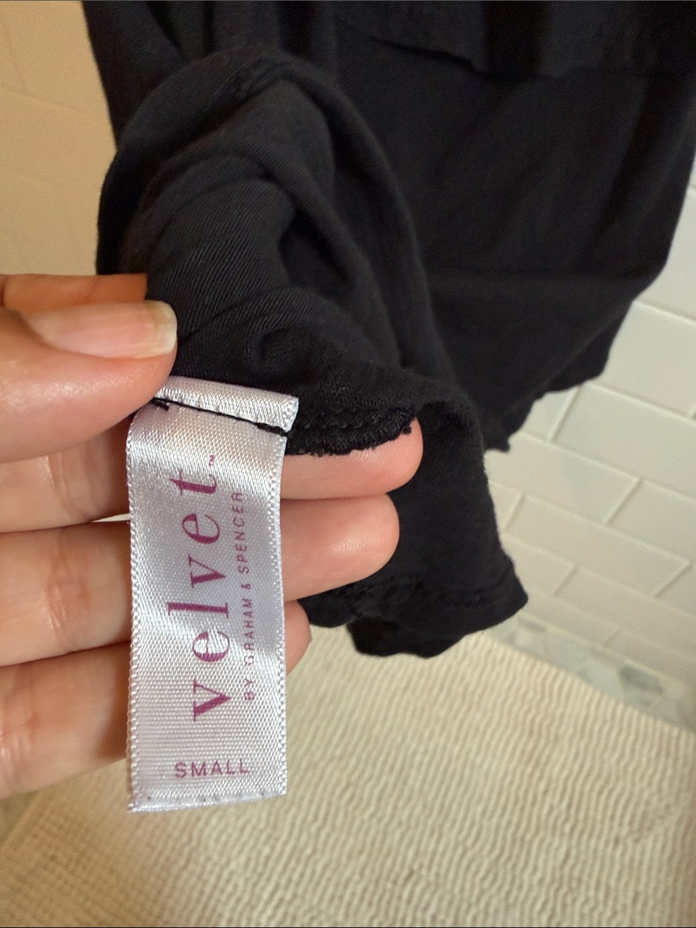 Velvet Black One-Shoulder Ruffle Tank - Picture 5 of 7